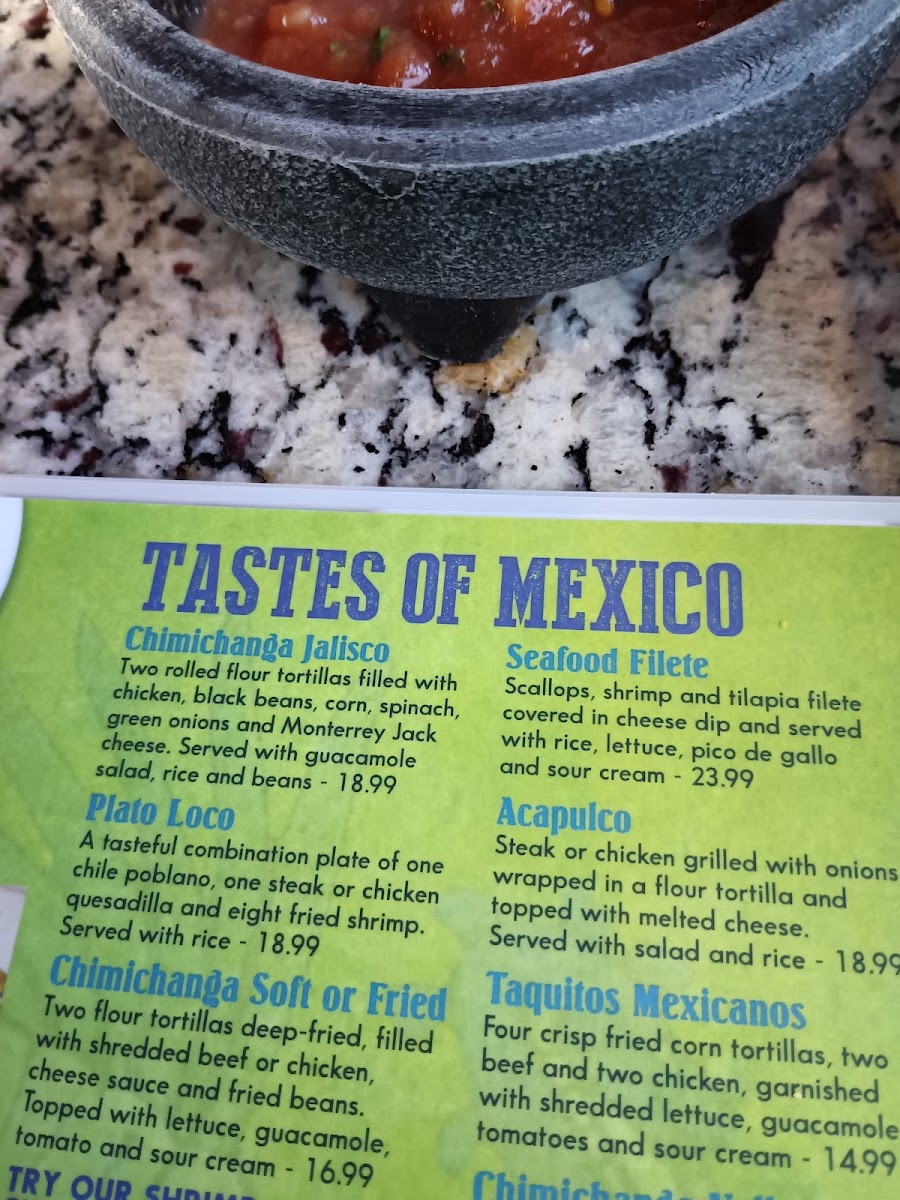 Menu Los Ranchos Mexican Restaurant-1